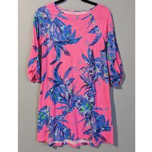 Lilly Pulitzer Surfcrest Swing Dress In Tiki Pink Out On A Limb Size XS.